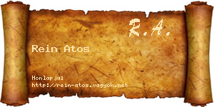 Rein Atos névjegykártya